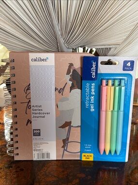Caliber Be Kind to Yourself Journal & Pastel Gel Pen Set